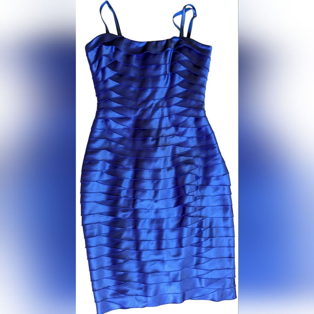 BCBG Bodycon Convertible Mini Dress, Blue